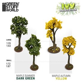 Green Stuff World Ivy sheets - Maple Summer 1:72/1:87 Dark Green