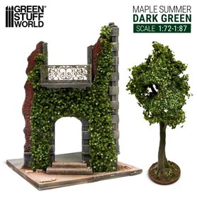 Green Stuff World Ivy sheets - Maple Summer 1:72/1:87 Dark Green