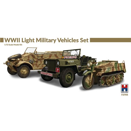 Hobby 2000 72705 WWII Light Military Vehicles Set