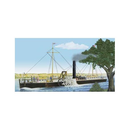Lindberg 1:96 Fulton Clermont Side-Wheel Powered Steamboat