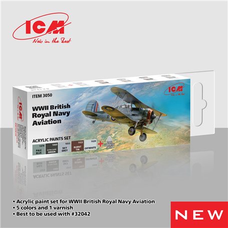 ICM 3050 Acrylic Paints Set WWII British Royal Navy Aviation