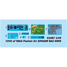 Trumpeter 1:35 72V6 OF 96k6 Pantsir-S1 SPAAGM BAZ-6909