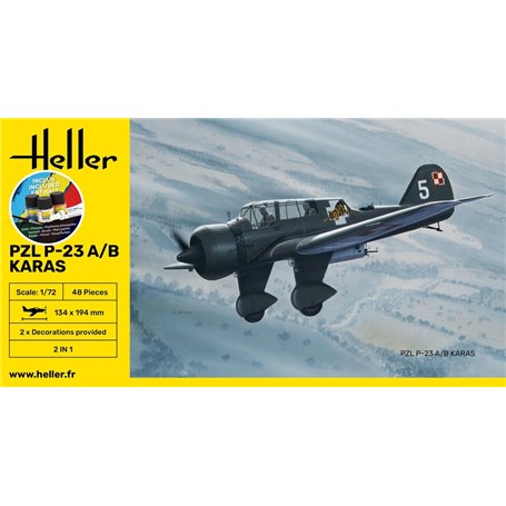 Heller 56247 Starter Kit - PZL P-23 A/B Karaś