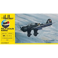 Heller 1:72 PZL P-23 A/B Karaś - STARTER KIT - w/paints 