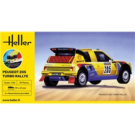 Heller 1:43 Peugeot 205 Turbo Rally - STARTER KIT - z farbami