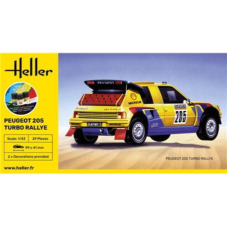 Heller 56189 Starter Kit - Peugeot 205 Turbo Rally - STARTER KIT - z farbami