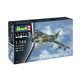 Revell 1:72 Hawker Hunter FGA.9 - MODEL SET z farbami
