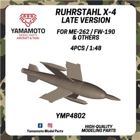 Yamamoto 1:48 Ruhrstahl X-4 LATE do Me-262 / Fw-190 - 4szt.
