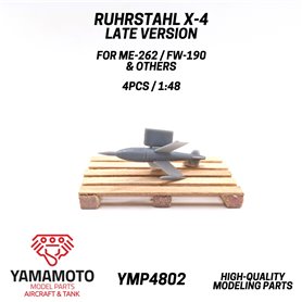 Yamamoto YMP4802 Ruhrstahl X-4 Late For ME-262 / FW-190 & Others 4 pcs.