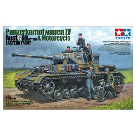 Tamiya 25209 1/35 German Tank Panzerkampfwagen IV Ausf.G Early Production & Motorcycle Set "Eastern Front"