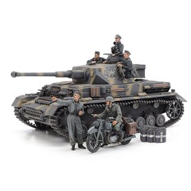 Tamiya 1:35 Pz.Kpfw.IV Ausf.G - EARLY PRODUCTION - GERMAN TANK - EASTER FRONT + MOTORCYCLE