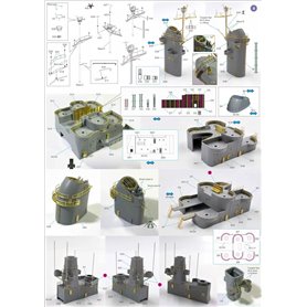 Very Fire VF350013 1:350 DETAIL UP SET do USS Montana BB-67