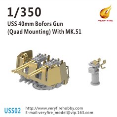 Very Fire 1:350 USS 40MM BOFORS QUAD AA GUNS W/MK.51 - 6 zestawów