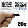 Green Stuff World Hollow Plastic Bases - BLACK 32mm