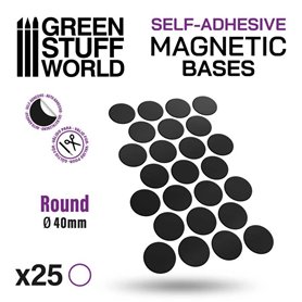 Green Stuff World ROUND MAGNETIC SELF-ADHESIVE - 40mm
