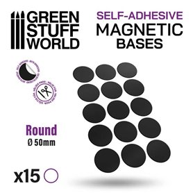 Green Stuff World Round Magnetic Sheet SELF-ADHESIVE - 50mm