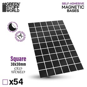 Green Stuff World Square Magnetic Sheet SELF-ADHESIVE - 30x30mm