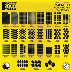 Green Stuff World Square Magnetic Sheet SELF-ADHESIVE - 30x30mm