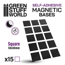 Green Stuff World Square Magnetic Sheet SELF-ADHESIVE - 50x50mm