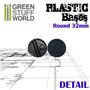 Green Stuff World Plastic Bases - Round 32mm BLACK