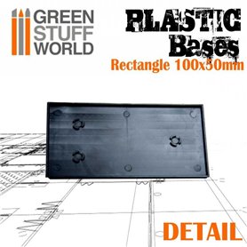 Green Stuff World Plastic Bases - Rectangle 100x50mm