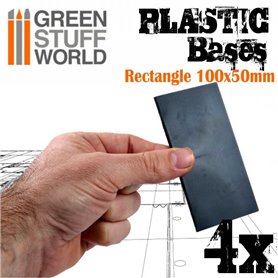 Green Stuff World Plastic Bases - Rectangle 100x50mm