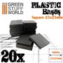 Green Stuff World Plastic Square Bases 25mm