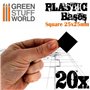 Green Stuff World Plastic Square Bases 25mm