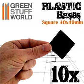 Green Stuff World Plastic Square Bases 40mm