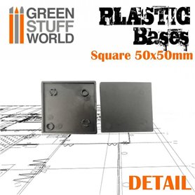 Green Stuff World Plastic Square Bases 50mm
