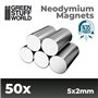 Green Stuff World Neodymium Magnets 5x2mm - 50 units (N35)