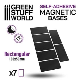 Green Stuff World RECTANGULAR MAGNETIC SELF-ADHESIVE - 100mm x 50mm
