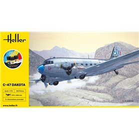Heller 1:72 C-47 Dakota - STARTER KIT - w/paints 