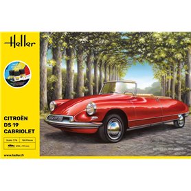 Heller 1:16 Citroen DS 19 CABRIOLET - STARTER KIT - w/paints 