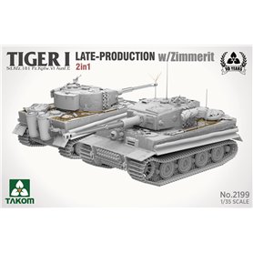 Takom 1:35 Pz.Kpfw.VI Tiger I - LATE-PRODUCTION W/ZIMMERIT 2IN1