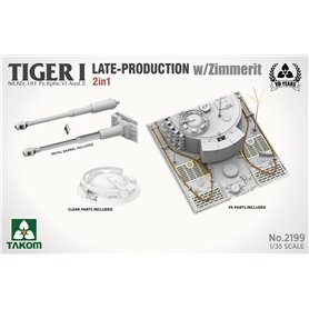 Takom 1:35 Pz.Kpfw.VI Tiger I - LATE-PRODUCTION W/ZIMMERIT 2IN1
