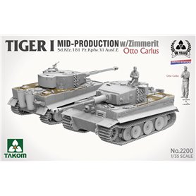 Takom 1:35 Pz.Kpfw.VI Tiger I - MID-PRODUCTION W/ZIMMERIT - OTTO CARIUS - LIMITED EDITION