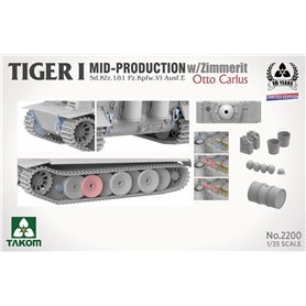 Takom 1:35 Pz.Kpfw.VI Tiger I - MID-PRODUCTION W/ZIMMERIT - OTTO CARIUS - LIMITED EDITION