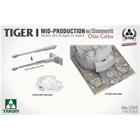 Takom 1:35 Pz.Kpfw.VI Tiger I - MID-PRODUCTION W/ZIMMERIT - OTTO CARIUS - LIMITED EDITION