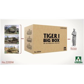 Takom 2200W Tiger I Big Box MID+LATE+MID/Otto Carius +1/16 Otto Carius