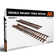 AK Interactive 1:35 DOUBLE RAILWAY TRACK SECTION