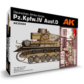 AK Interactive 35504-B Pz.Kpfw.IV Ausf.D Deutsches Afrika Korps + 5 Figures