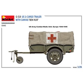 Mini Art 1:35 G-518 US 1T CARGO TRAILER W/CANVAS BEN HUR