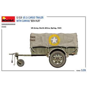 Mini Art 1:35 G-518 US 1T CARGO TRAILER W/CANVAS BEN HUR