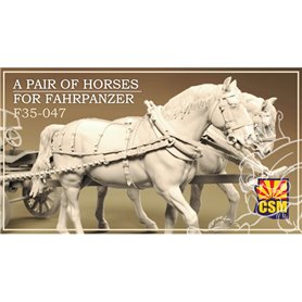 Copper State Models F35-047 A Pair of Horses for Fahrpanzer