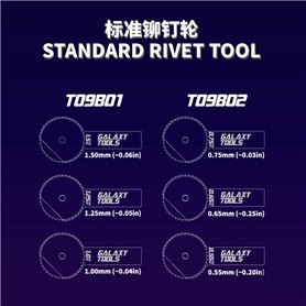 Galaxy Tools Nitowadło STANDARD RIVET TOOL 1.5mm / 1.25mm / 1.0mm - 3szt.