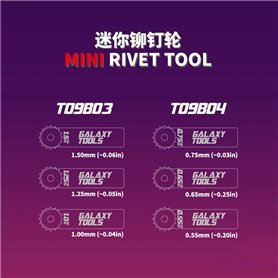 Galaxy Tools Nitowadło STANDARD RIVET TOOL 1.5mm / 1.25mm / 1.0mm - 3szt.
