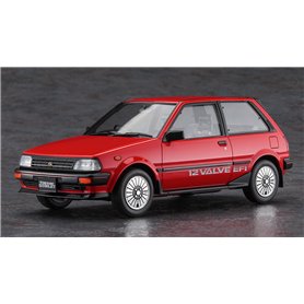 Hasegawa 1:24 Toyota Starlet EP71 SI-LIMITED (3 DOOR) MIDDLE VERSION - RED COLOR - LIMITED EDITION