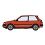 Hasegawa 1:24 Toyota Starlet EP71 SI-LIMITED (3 DOOR) MIDDLE VERSION - RED COLOR - LIMITED EDITION