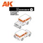 AK Interactive 35701 Die-Cut Painting Mask for Painting Cabin & Glass & Headlights of AK35001